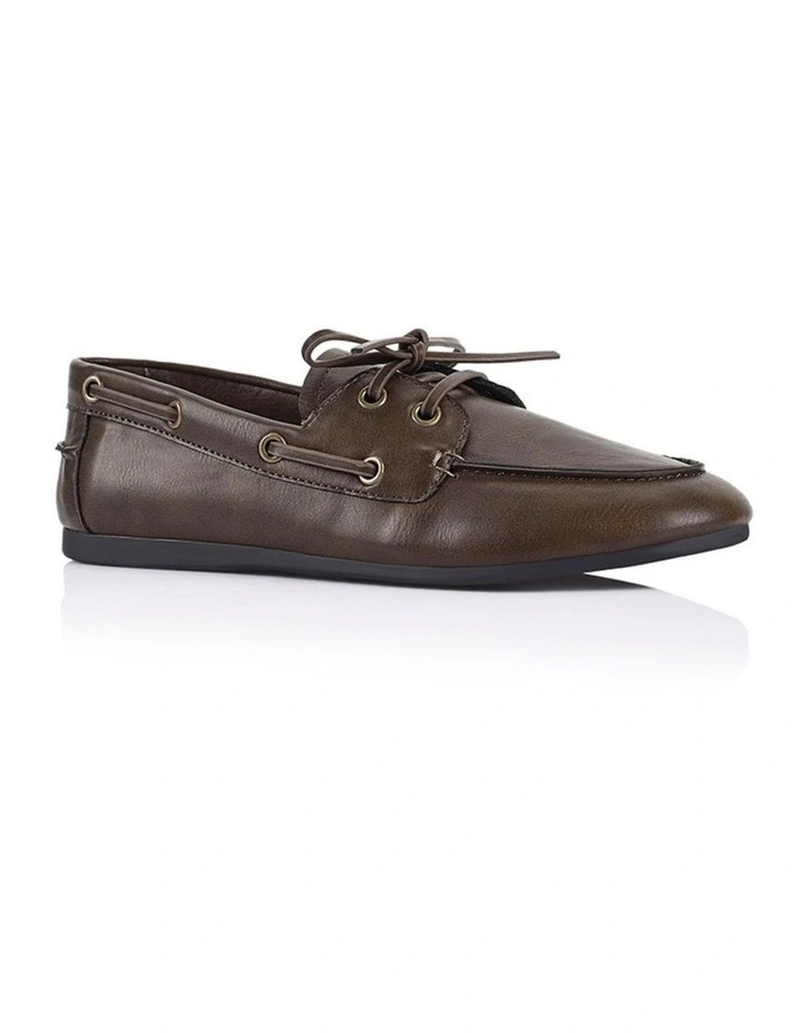 Brody Boat Shoes - Chocolate Brown Distressed image 2