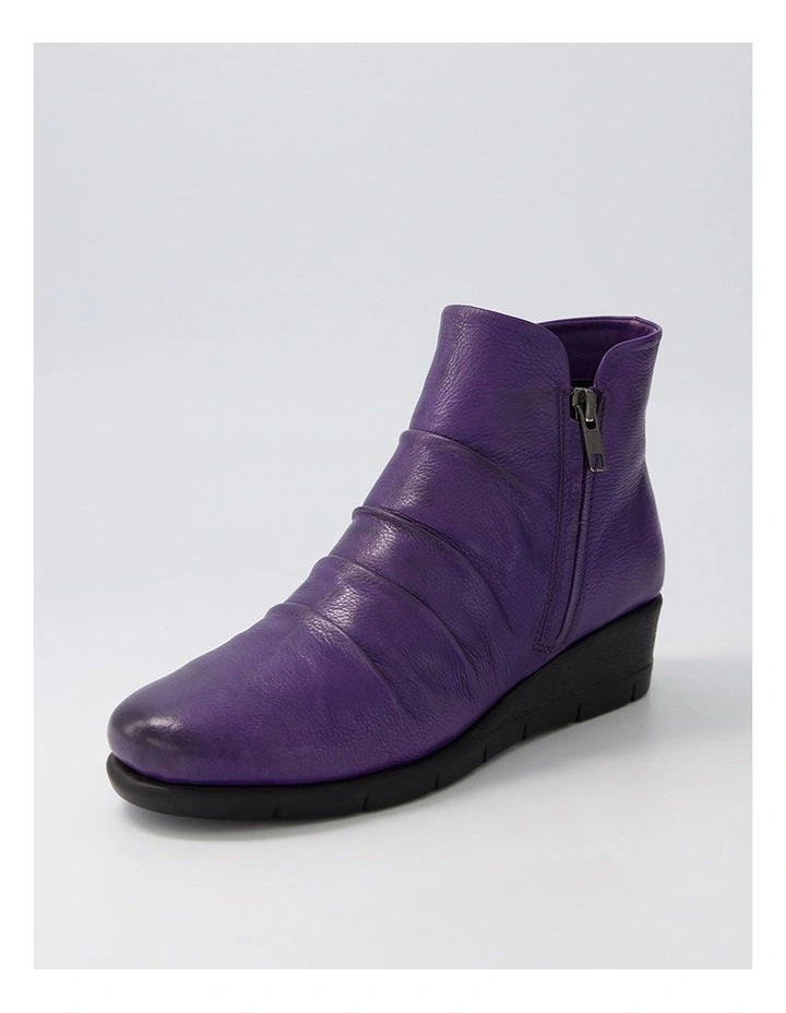 Maxie Light Purple Leather Ankle Boots image 2