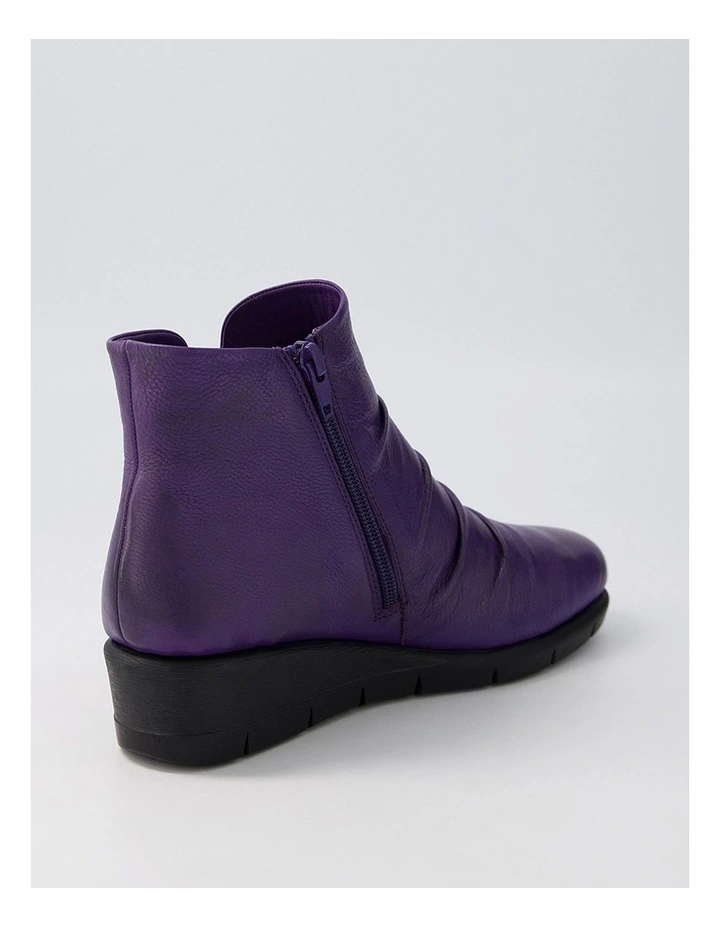Maxie Light Purple Leather Ankle Boots image 3