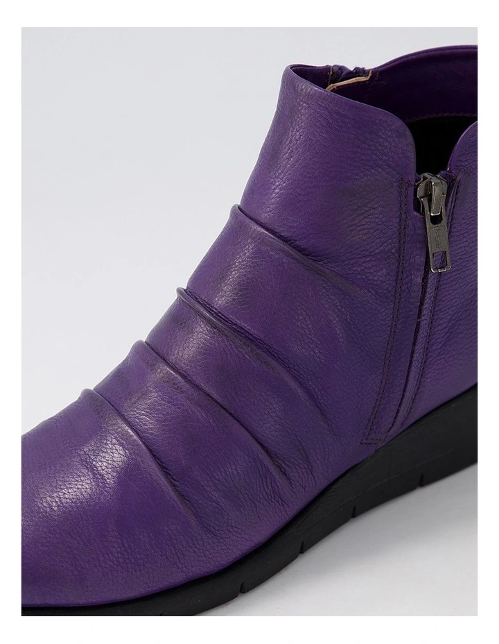 Maxie Light Purple Leather Ankle Boots image 5