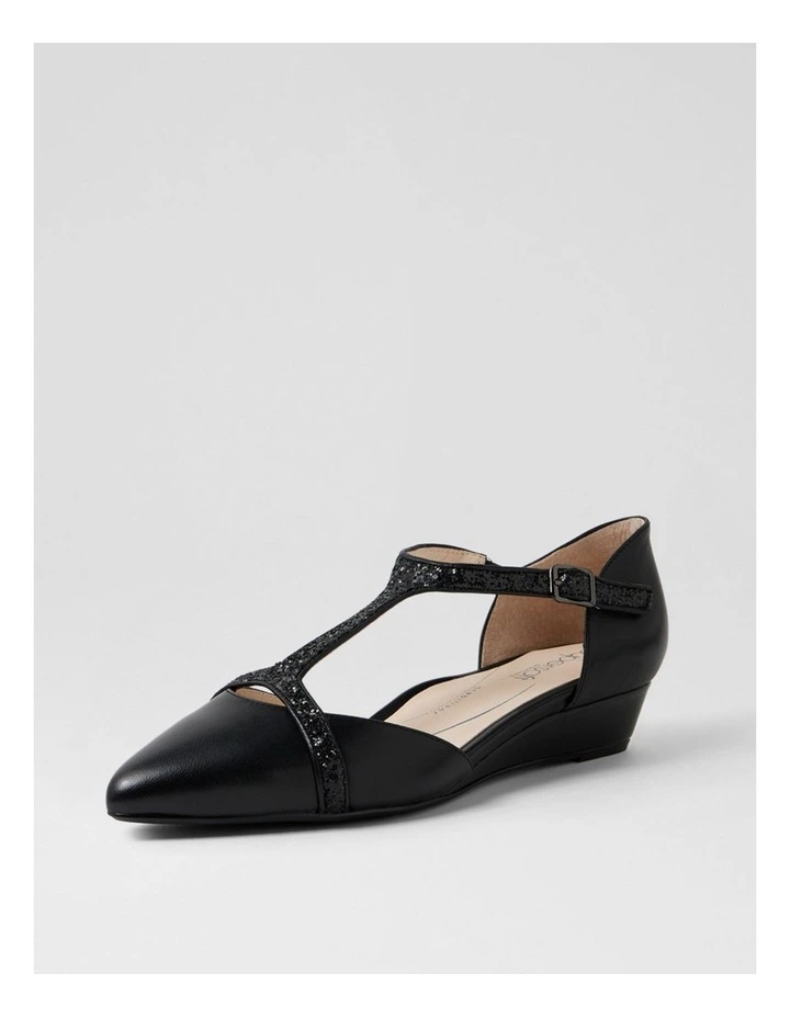 Ember Black Leather Heels image 2