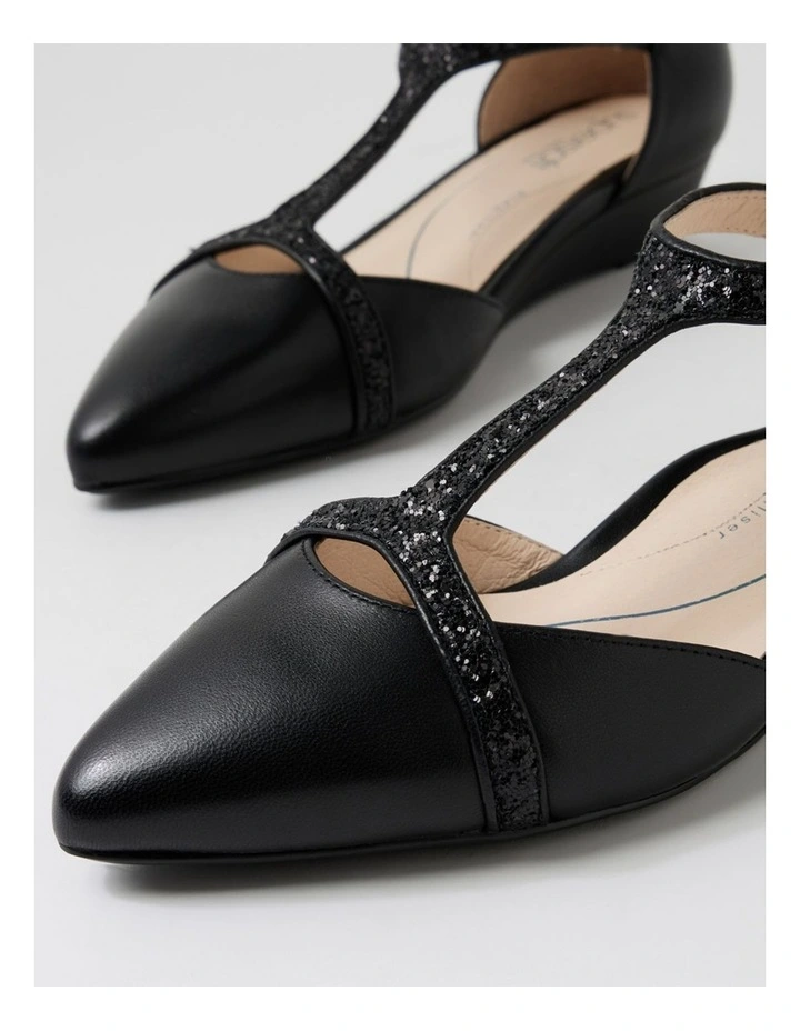 Ember Black Leather Heels image 5
