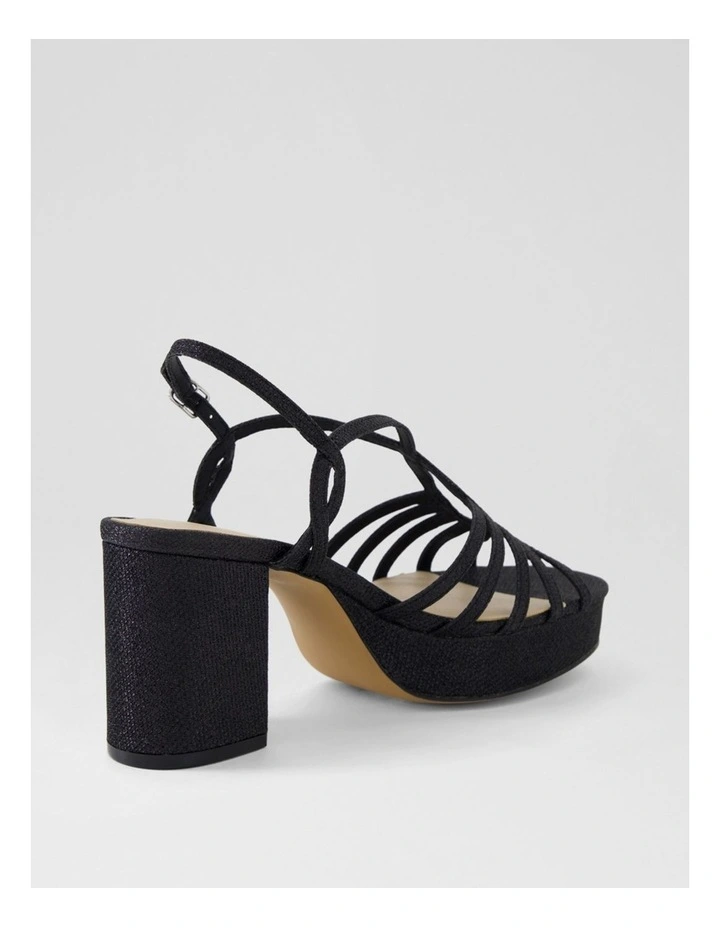 Forrum Black Glitter Sandals image 3