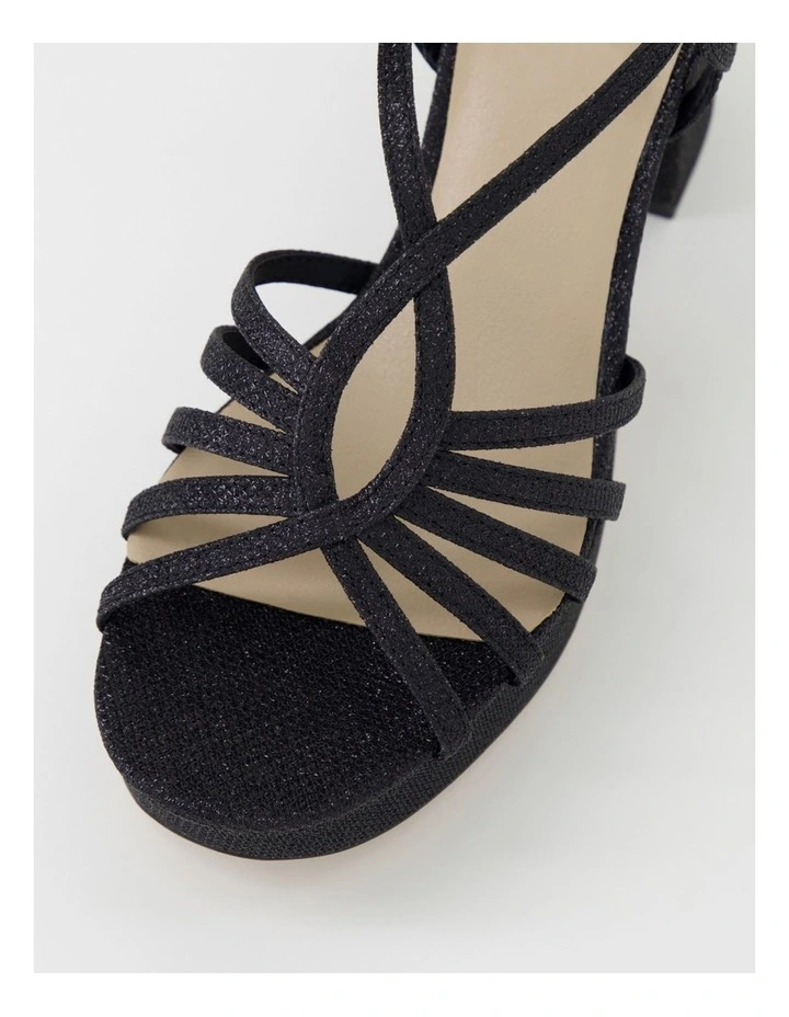 Forrum Black Glitter Sandals image 4