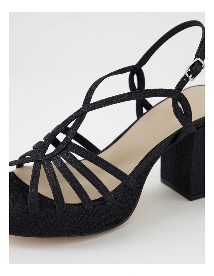 Forrum Black Glitter Sandals image 5