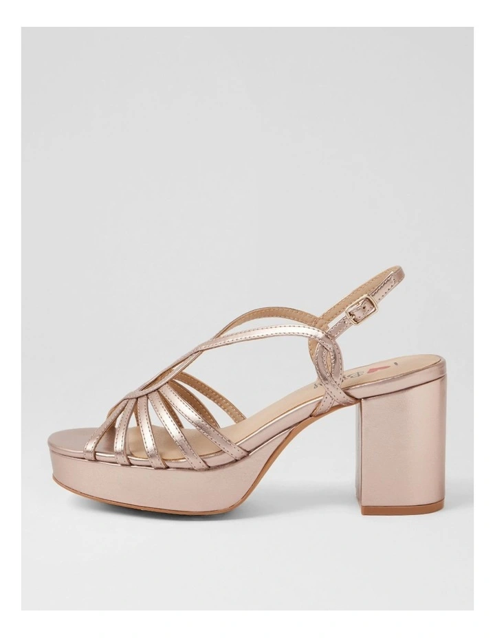 Forrum Rose Gold Strappy Sandals image 1