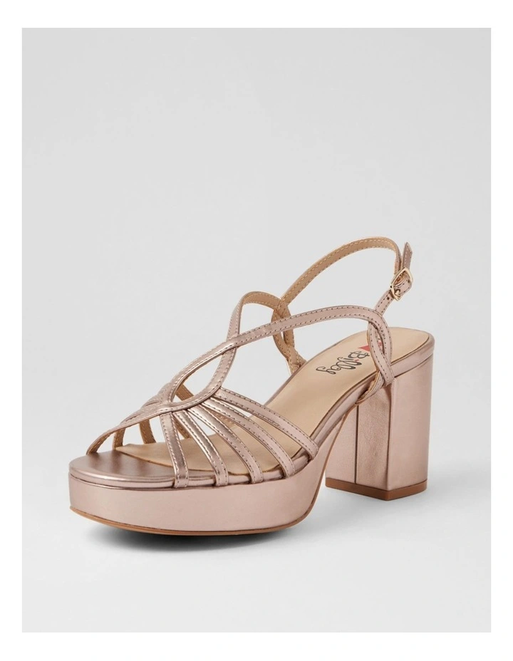 Forrum Rose Gold Strappy Sandals image 2