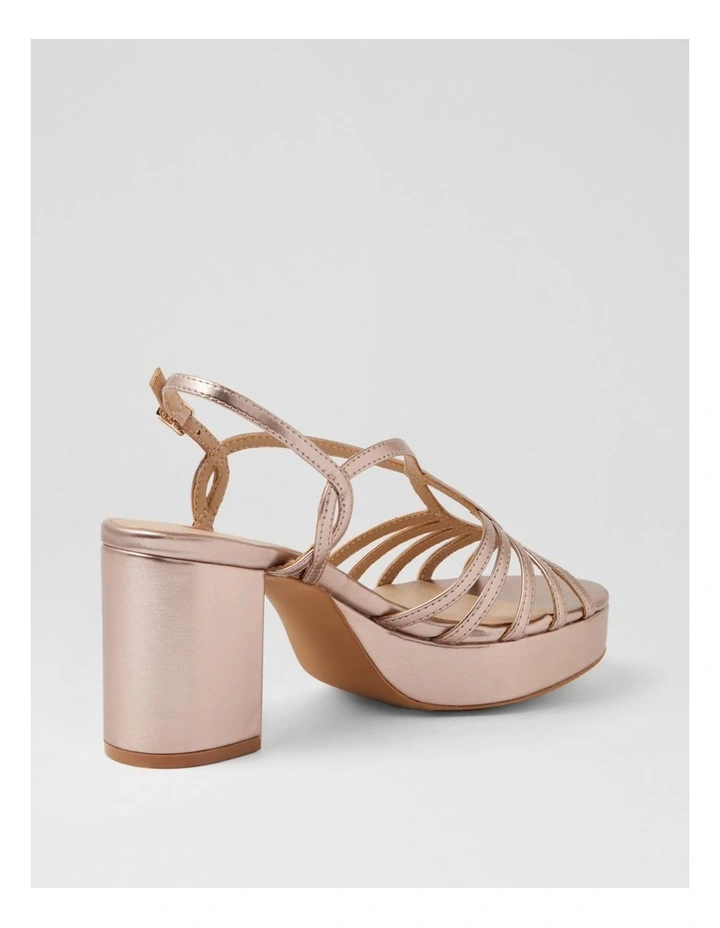 Forrum Rose Gold Strappy Sandals image 3