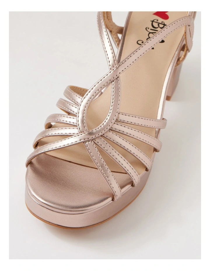 Forrum Rose Gold Strappy Sandals image 4