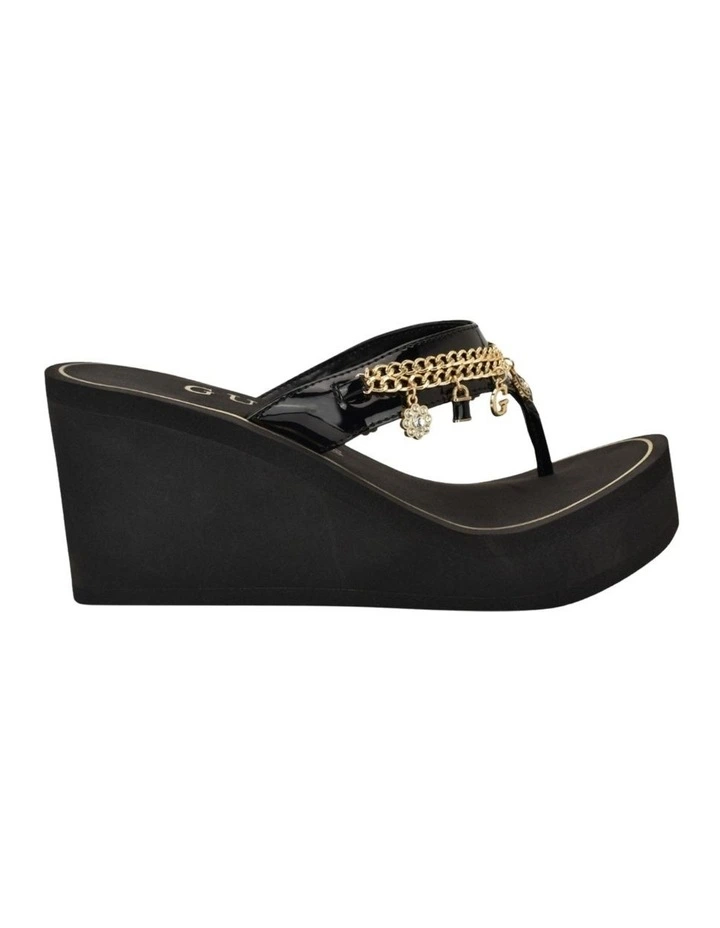 Sutton Wedge Sandal in Black image 2