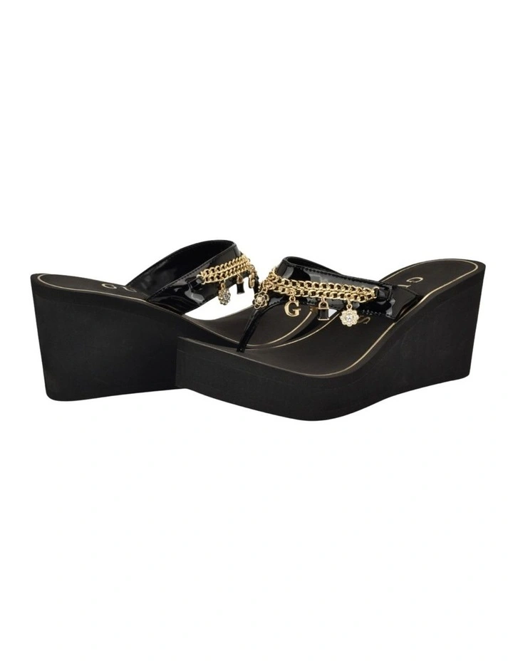 Sutton Wedge Sandal in Black image 3