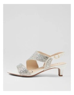 Drews Silver White Jewels Sandals