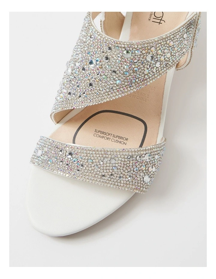 Drews Silver White Jewels Sandals image 4