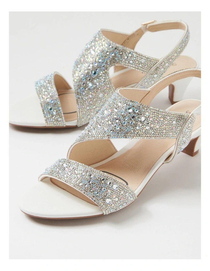 Drews Silver White Jewels Sandals image 5