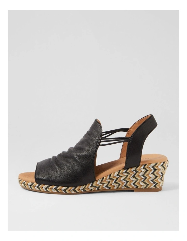 Hlensia Black Multi Rope Leather Sandals image 1
