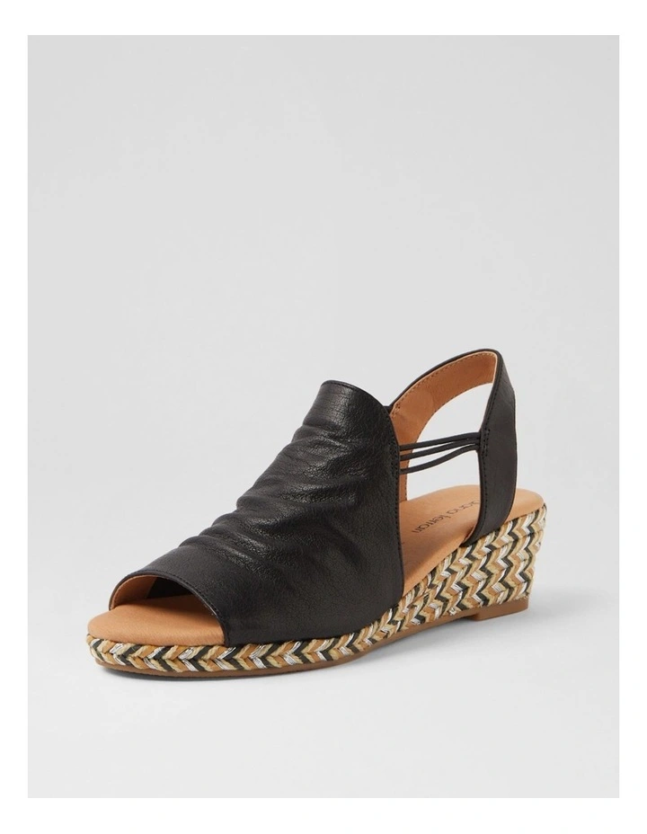 Hlensia Black Multi Rope Leather Sandals image 2