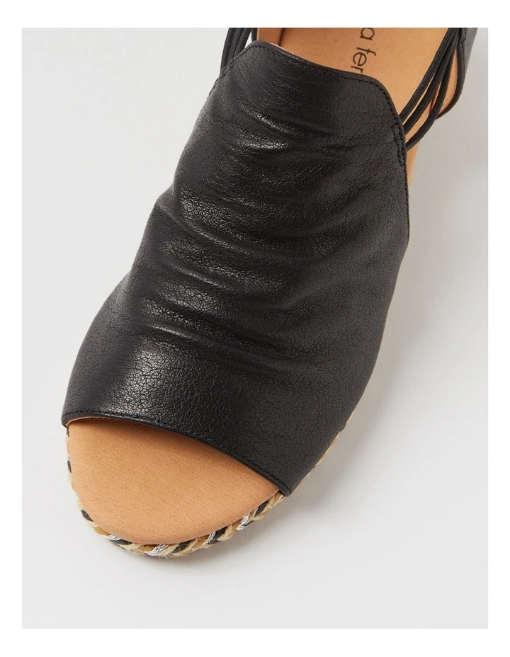 Hlensia Black Multi Rope Leather Sandals image 4