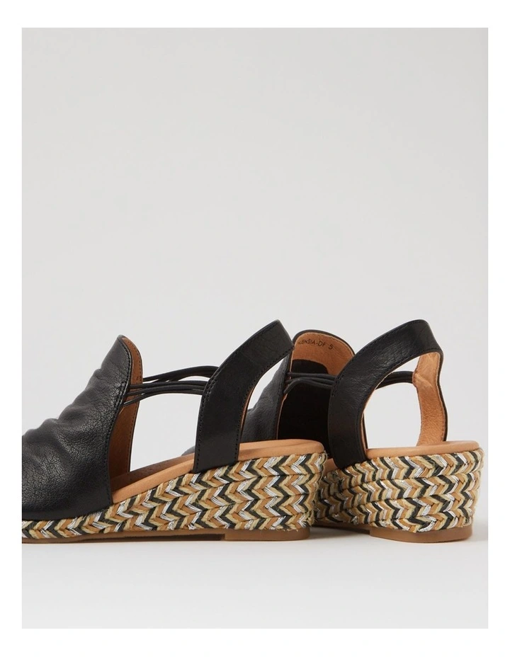 Hlensia Black Multi Rope Leather Sandals image 5