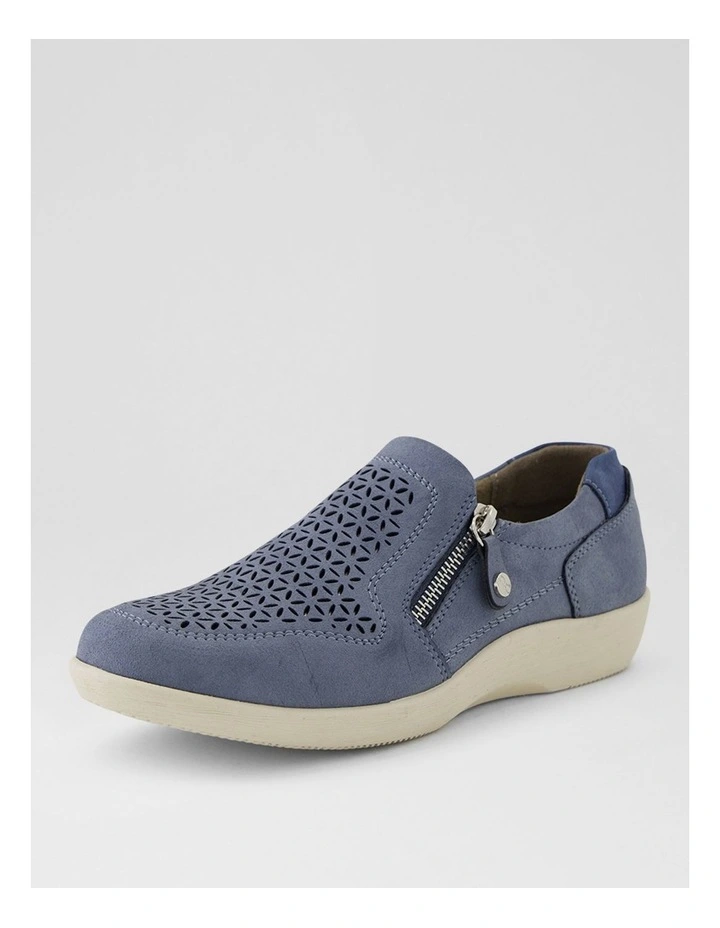 Eleyna Denim Nubuck Pu Slip Ons image 2