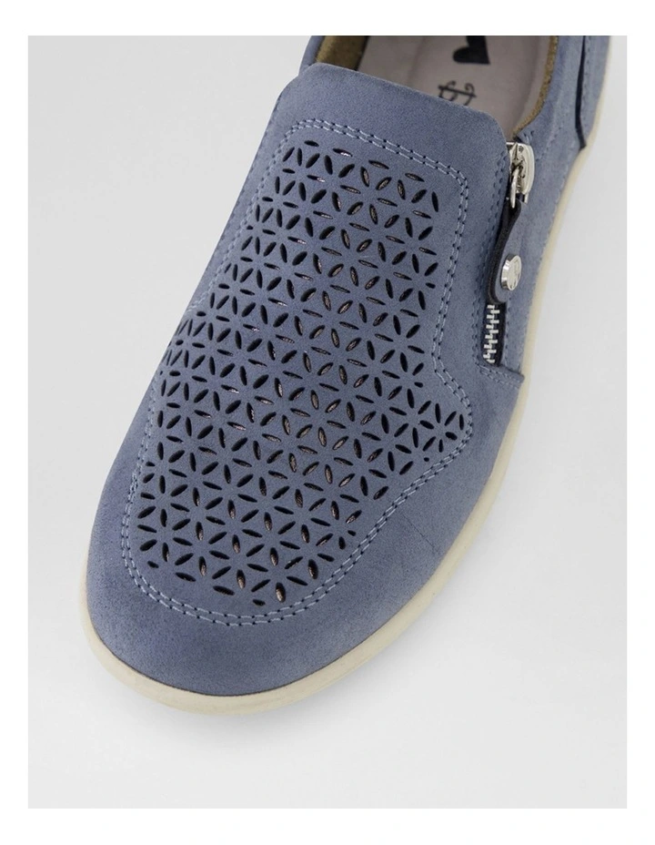 Eleyna Denim Nubuck Pu Slip Ons image 4