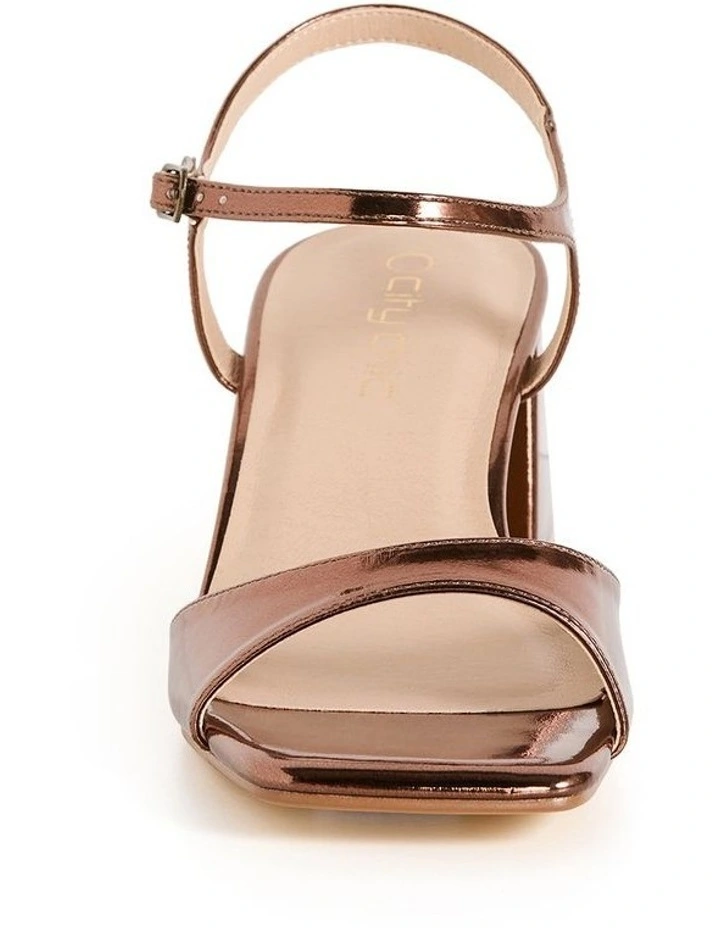 Plus Size WIDE FIT Brooke Patent Heel in bronze image 4