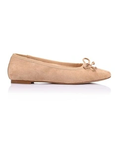 Eugenie Ballet Flats - Sand Beige Micro