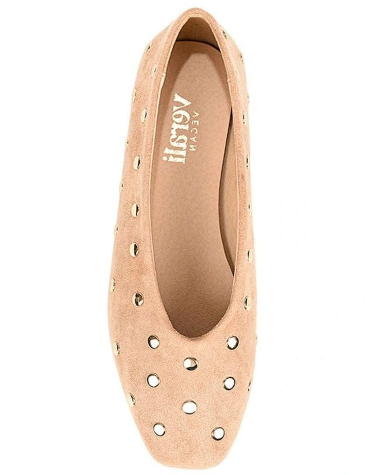 Euri Studded Ballet Flats - Sand Beige Micro image 3