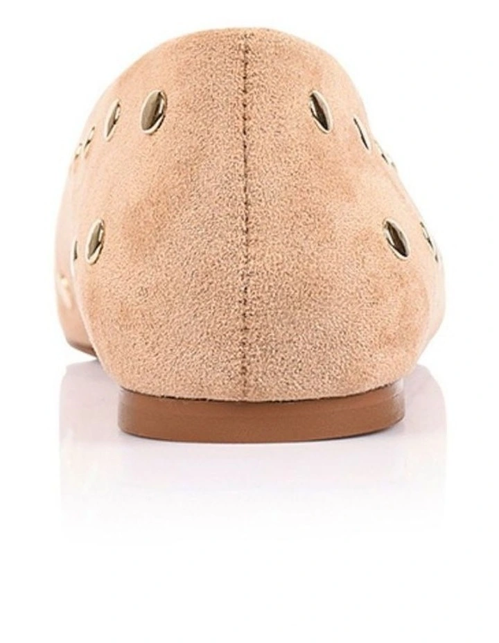 Euri Studded Ballet Flats - Chocolate Brown Micro image 3
