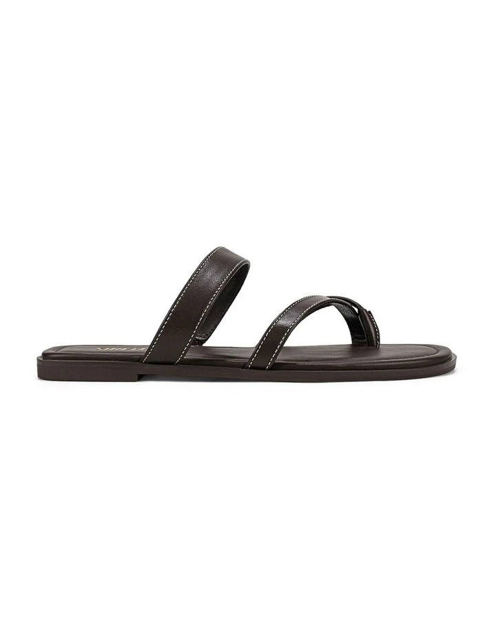 Meadow Flat Sandals - Chocolate Brown Leather image 1