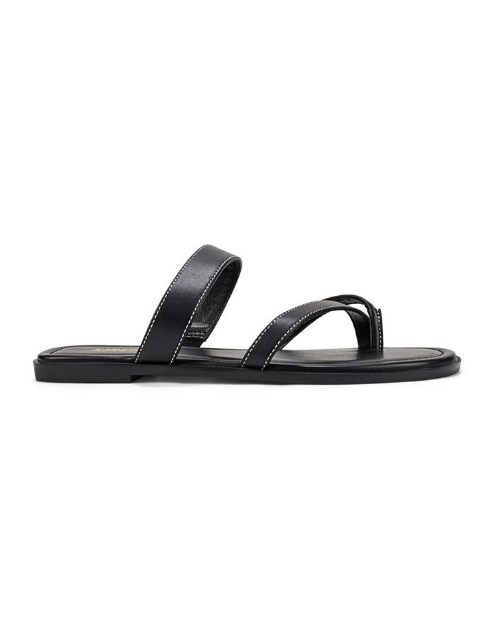 Meadow Flat Sandals - Black Leather image 1
