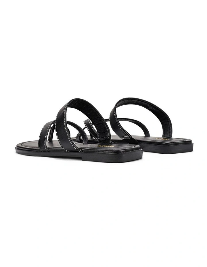 Meadow Flat Sandals - Black Leather image 4