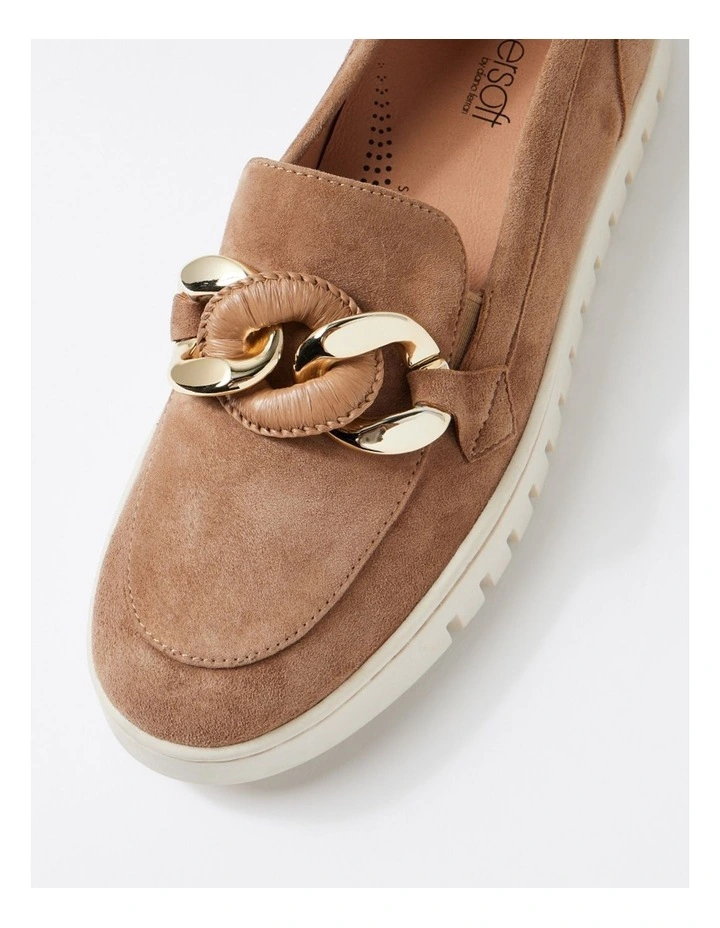 Tesshias Light Choc Suede Flat Shoes image 4