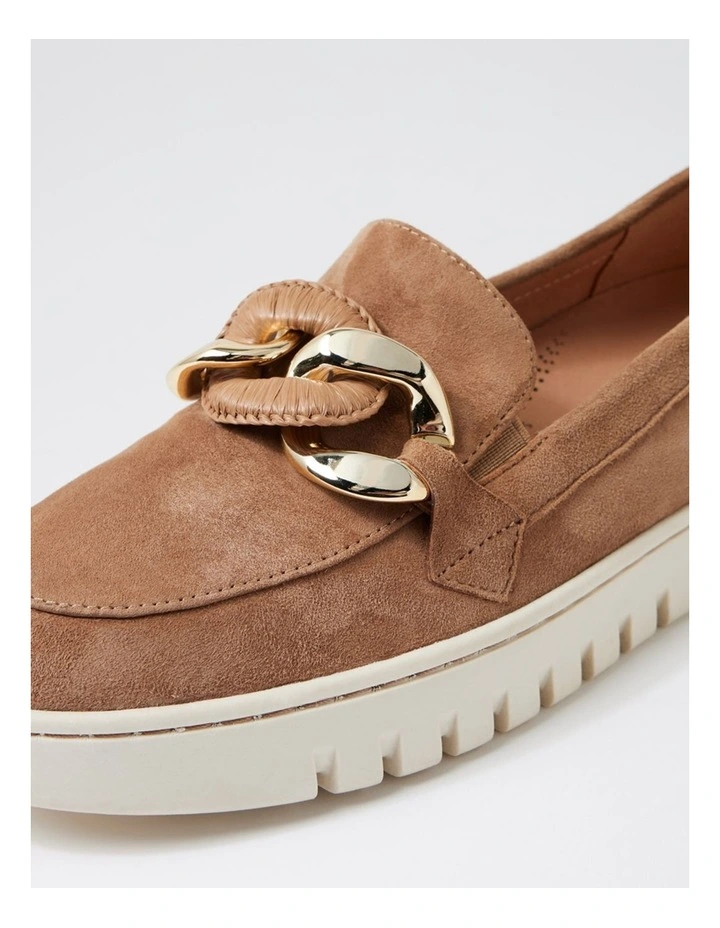 Tesshias Light Choc Suede Flat Shoes image 5