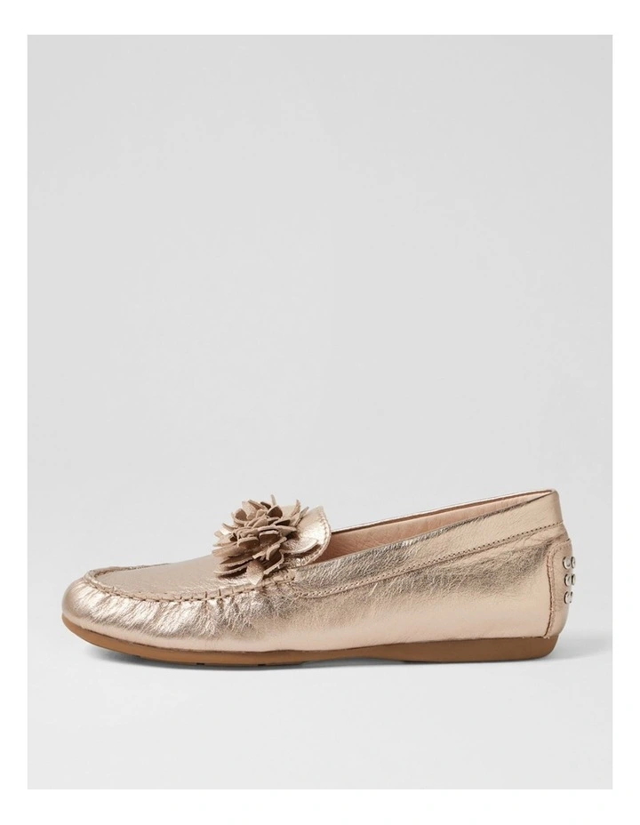 Errin Champagne Leather Flat Shoes image 1