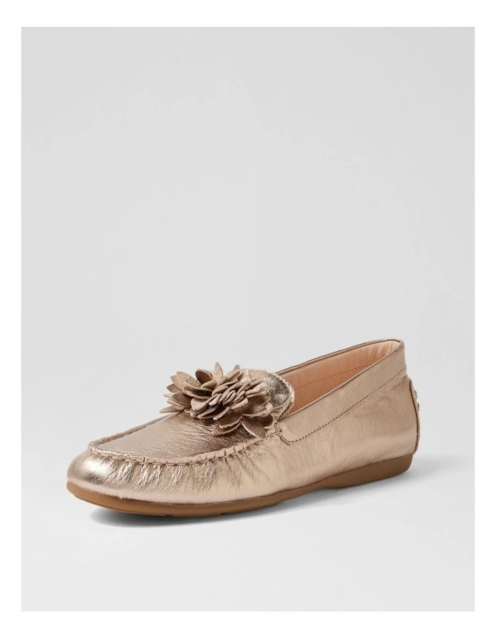 Errin Champagne Leather Flat Shoes image 2