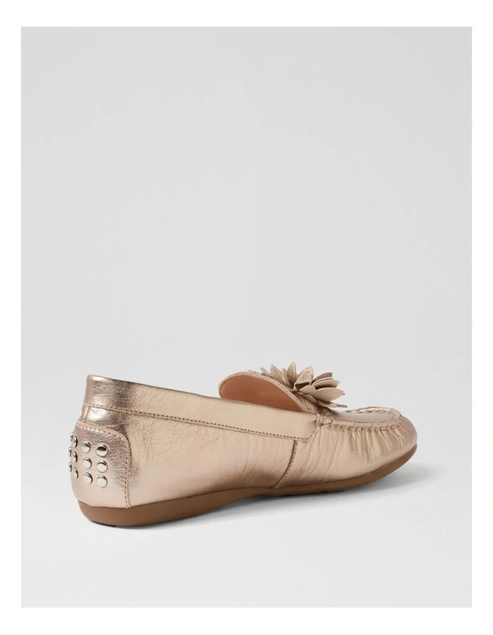 Errin Champagne Leather Flat Shoes image 3