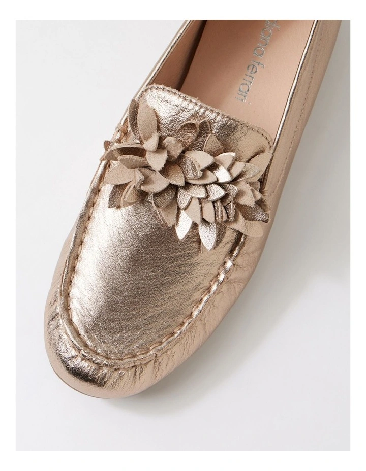 Errin Champagne Leather Flat Shoes image 4