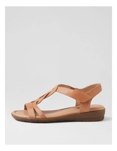Famie Tan Leather Sandals