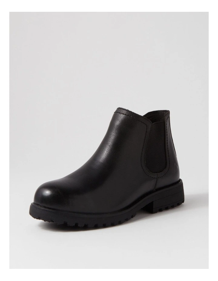 Amo Black Leather Ankle Boots image 2