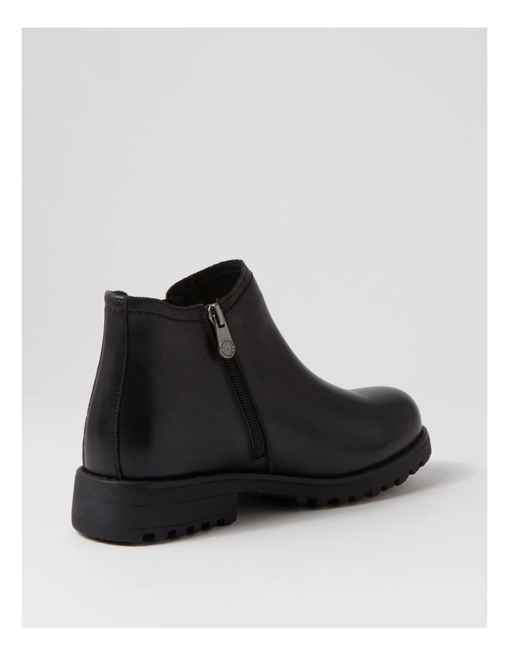 Amo Black Leather Ankle Boots image 3