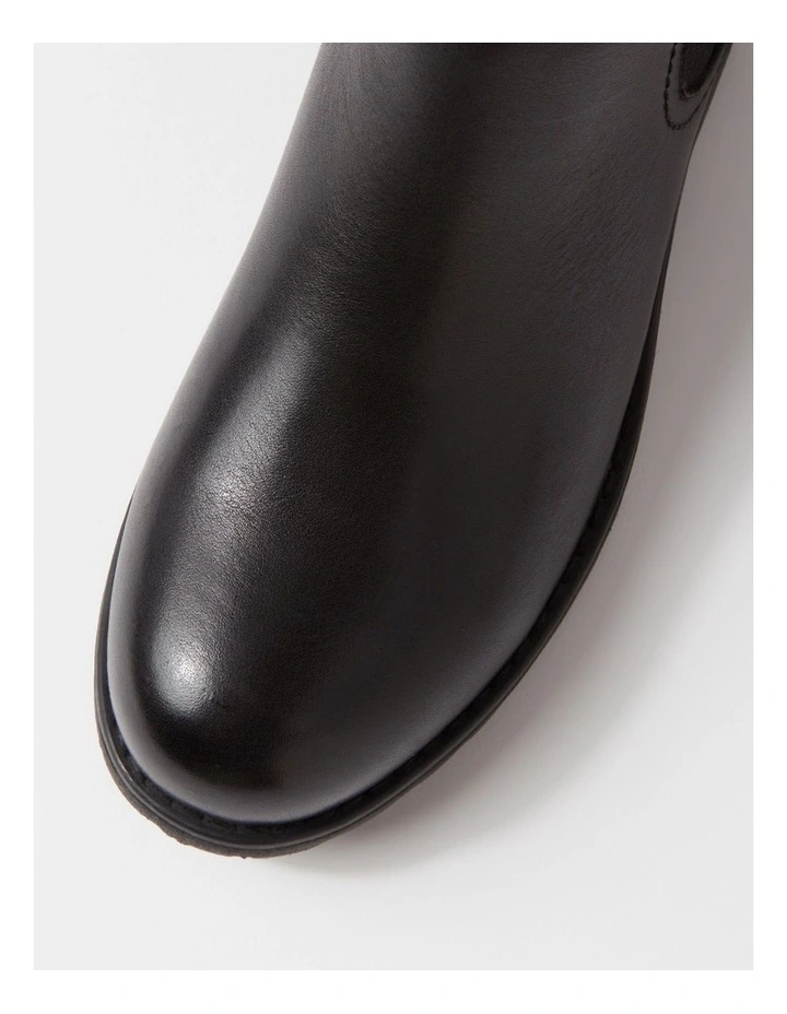 Amo Black Leather Ankle Boots image 4