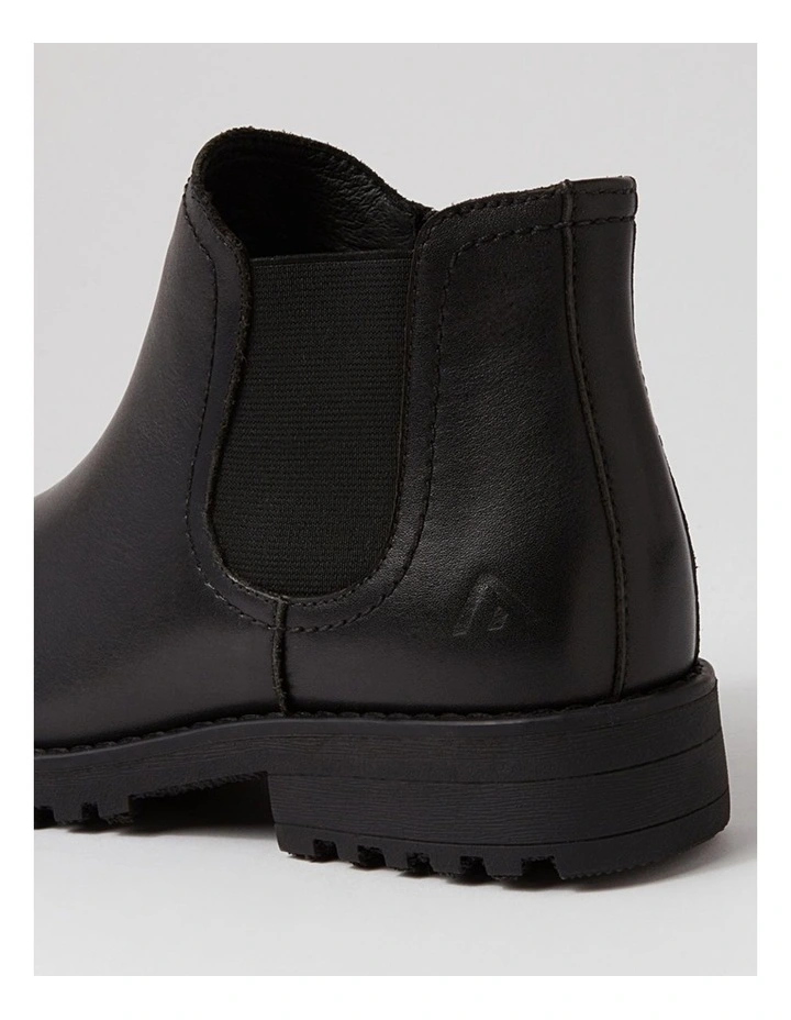 Amo Black Leather Ankle Boots image 5