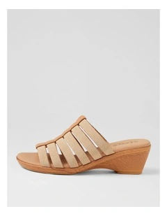 Victorias Natural Leather Elastic Sandals