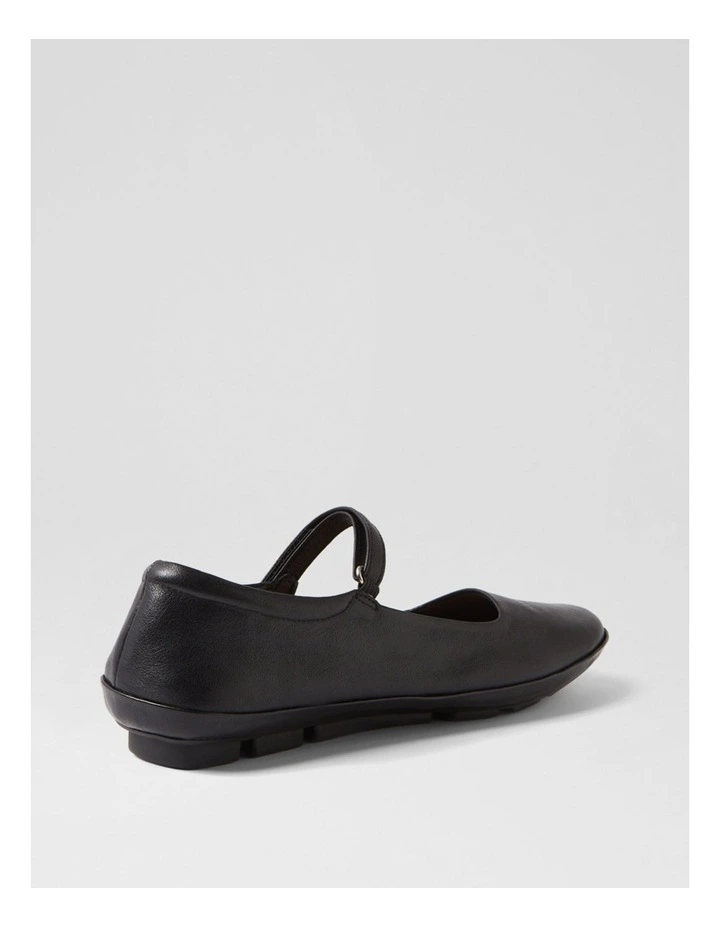 Valuable Black Leather Flats image 3