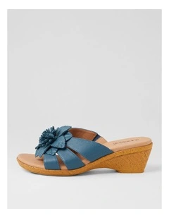 Vincenie Denim Leather Sandals