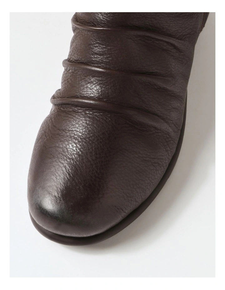 Maxie Dark Brown Leather Ankle Boots image 4