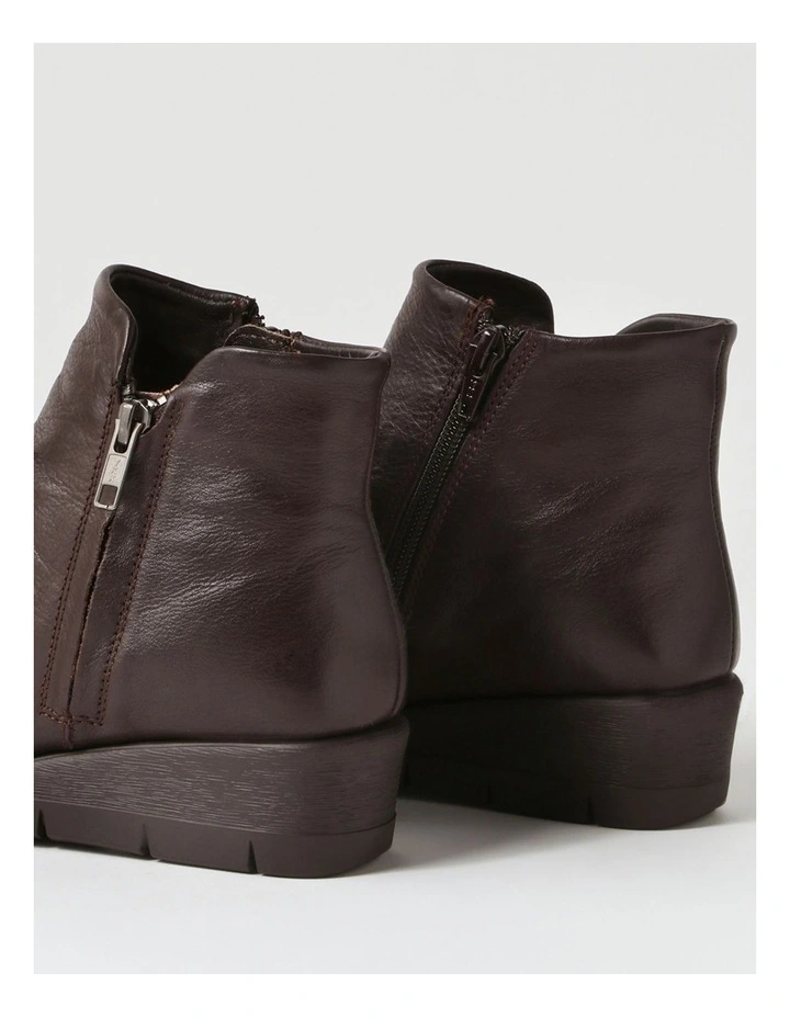 Maxie Dark Brown Leather Ankle Boots image 5
