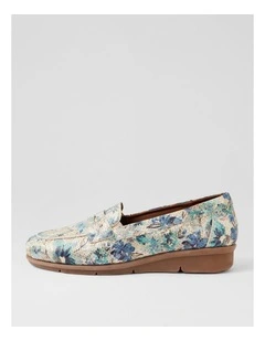 Punis Blue Mix Botanic Leather Loafers