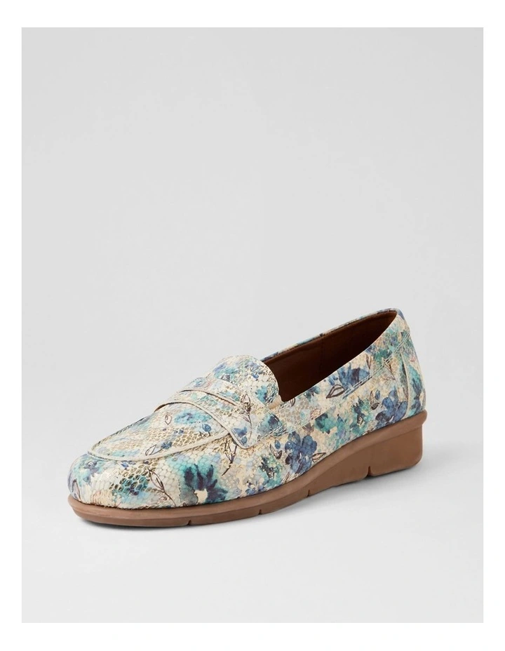 Punis Blue Mix Botanic Leather Loafers image 2