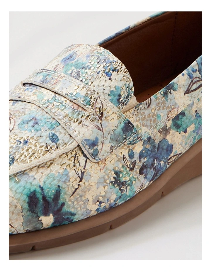 Punis Blue Mix Botanic Leather Loafers image 5